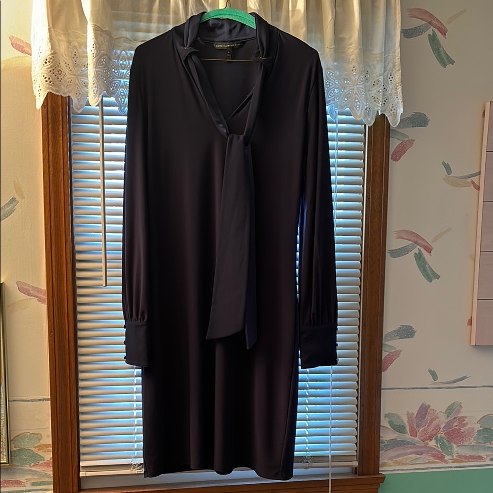 WHBM classy navy shirt dress